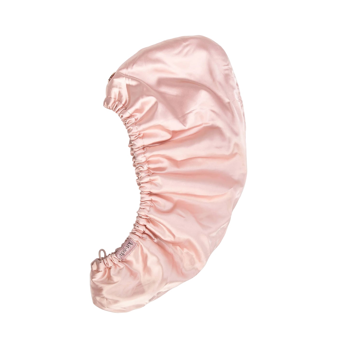 Blush Satin-Wrapped Hair Towel