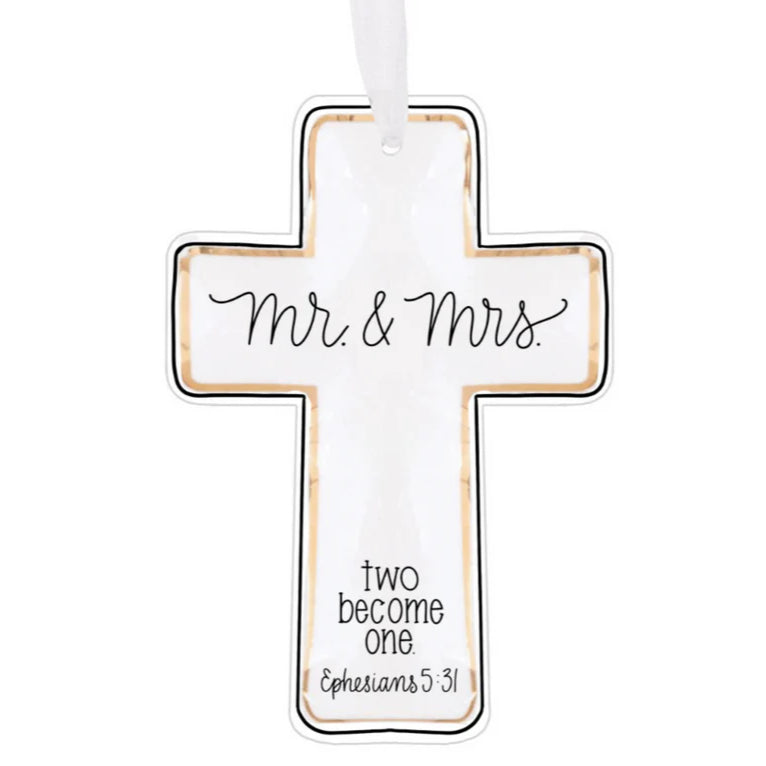 Mr. & Mrs. Two Become One Cross