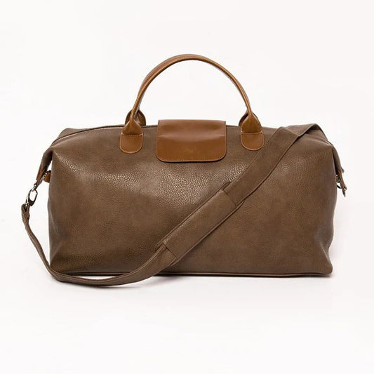 Chocolate Brown Alpha Leather Duffle