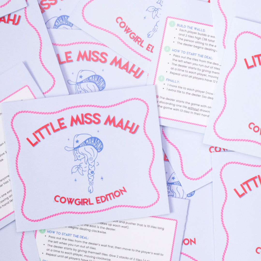 Little Miss Mahj Playing Card Set - Cowgirl Edition