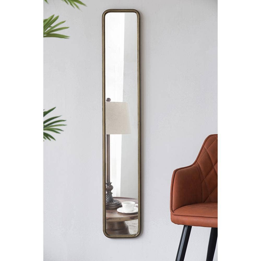 Thin Gold Wall Mirror