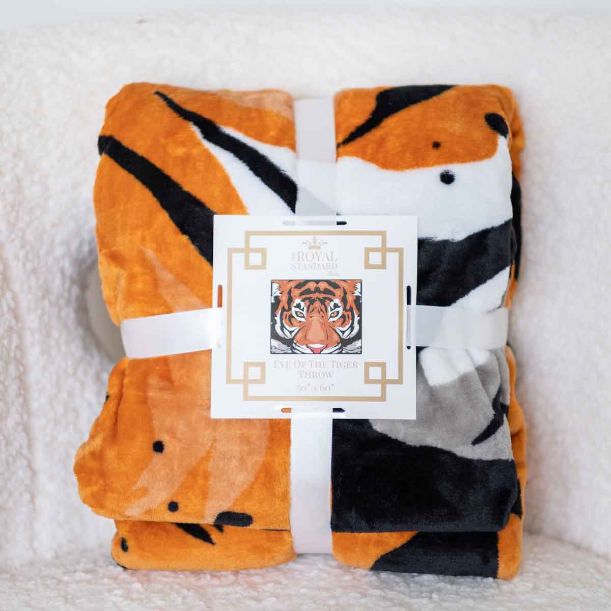 Eye of the Tiger Throw Orange/Black 50x60