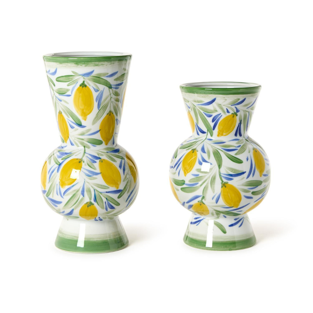 Hand-Painted Lemon Vase