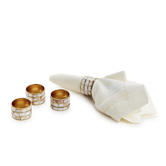 Mother of Pearl Napkin Ring Holders