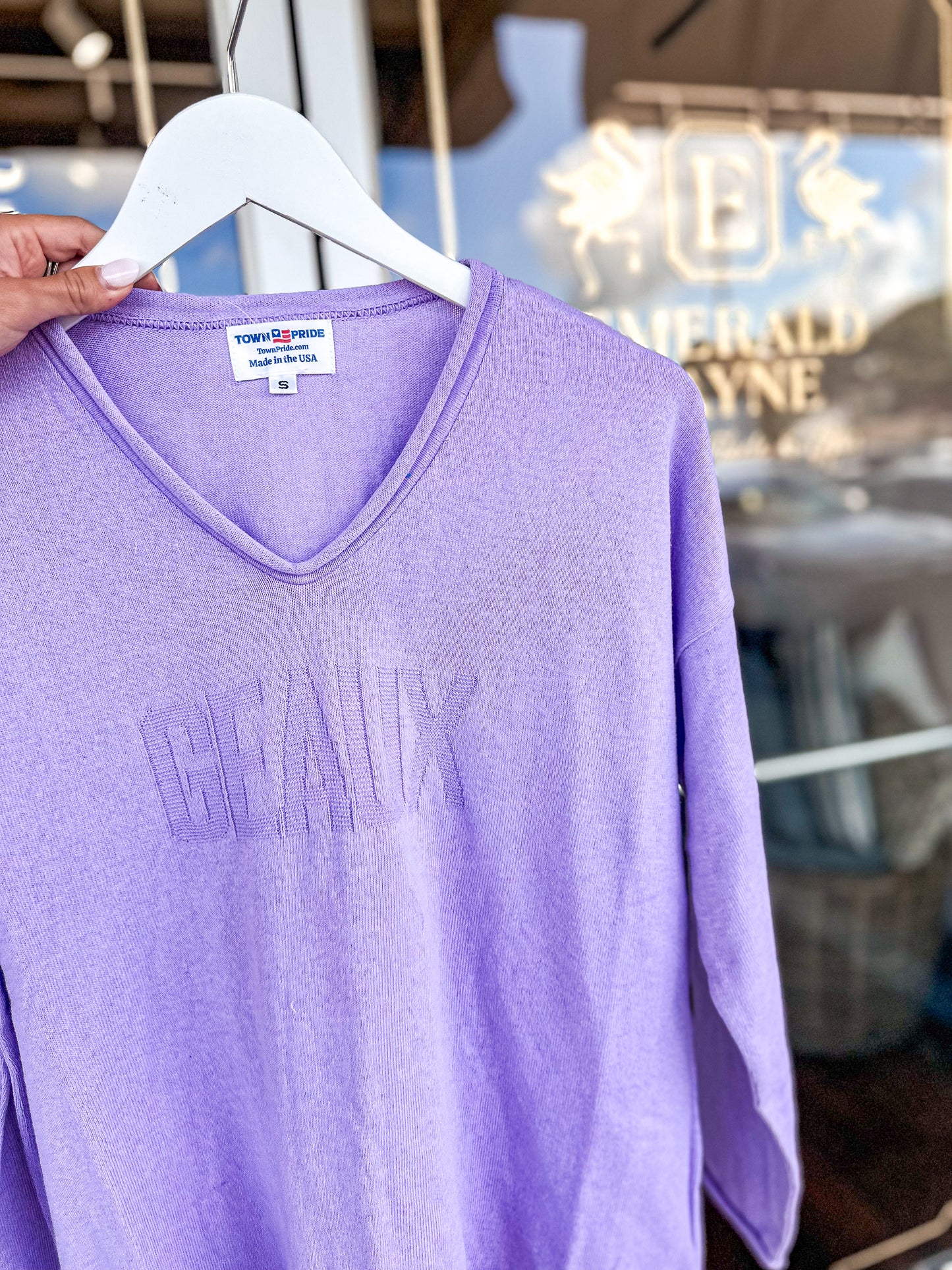 LSU Tigers Rolled Edges Sweater - Lavender
