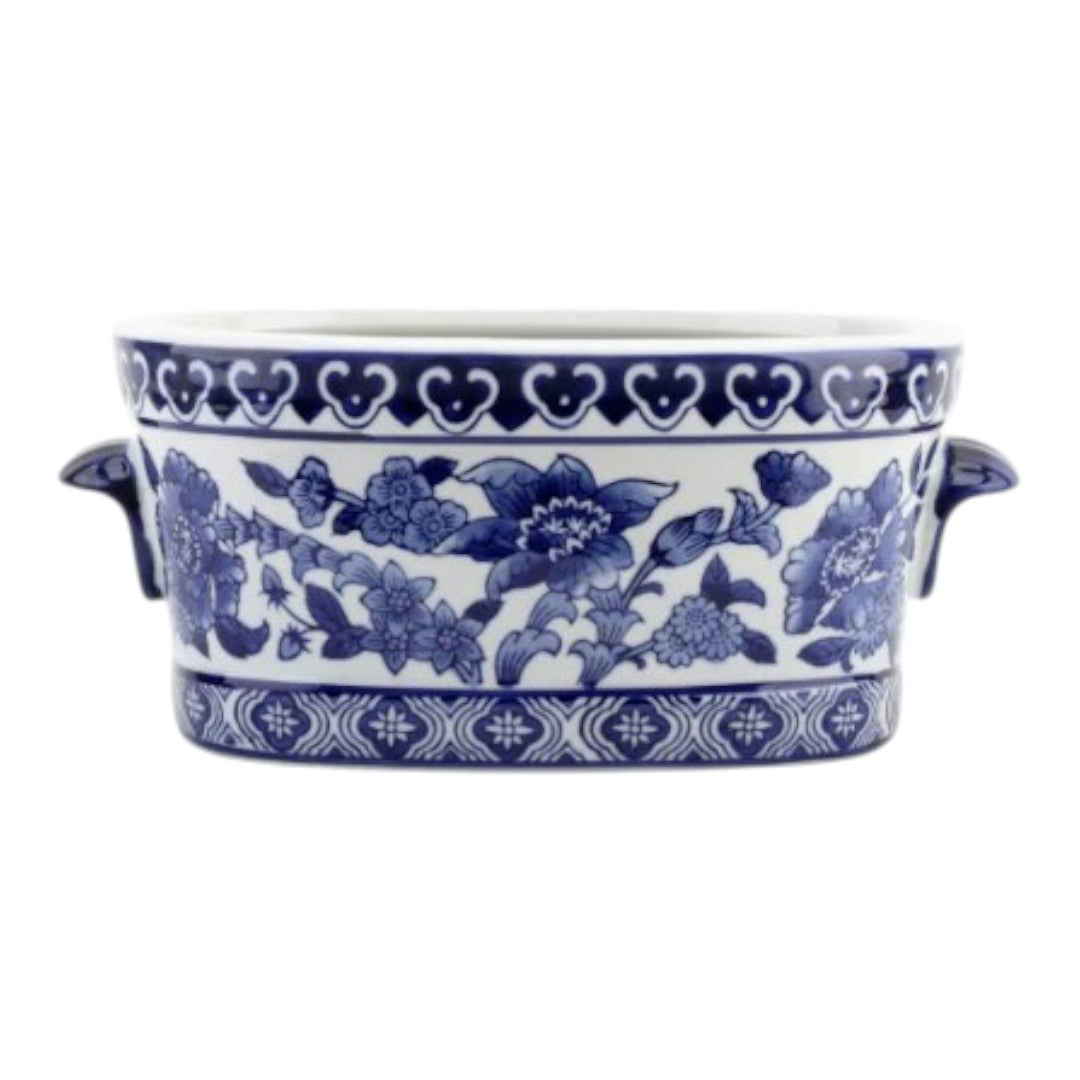 Blue & White Flower Basin