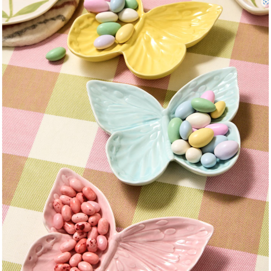 Butterfly Tidbit Dish with Relief Details