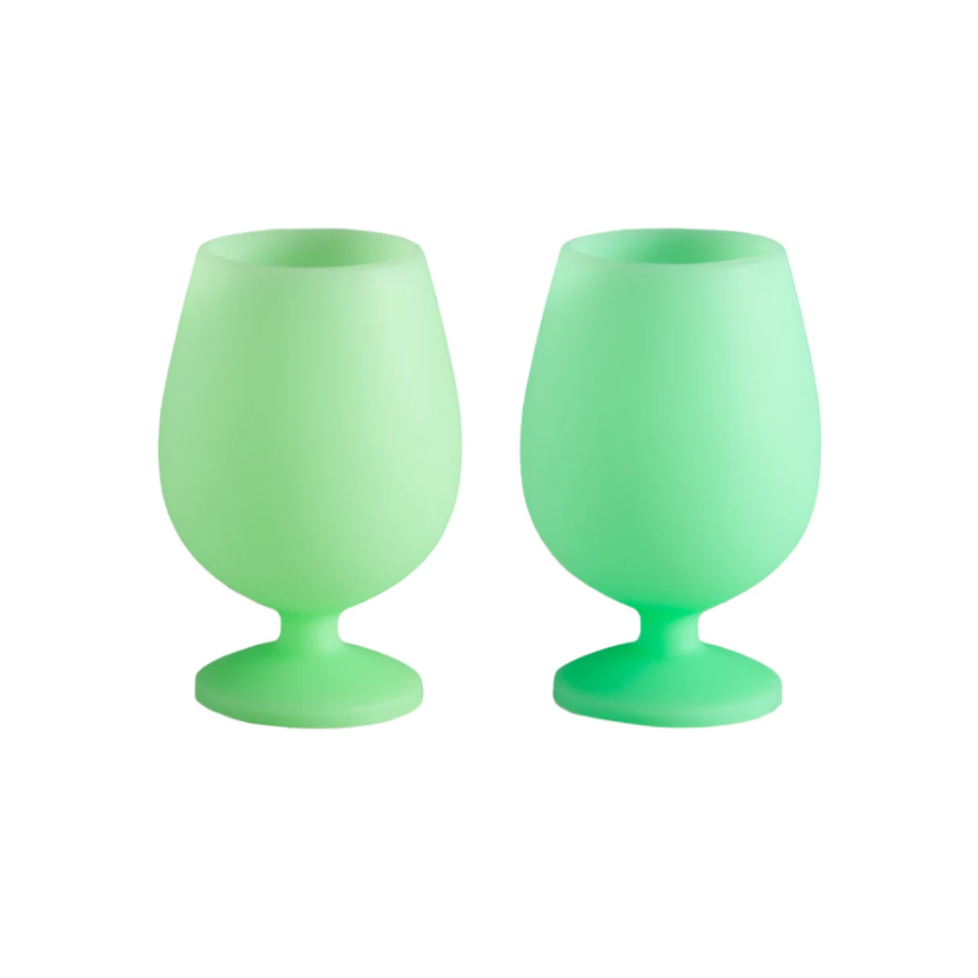 Gerbera + Leaf | Stemm | Silicone Unbreakable Wine Glasses