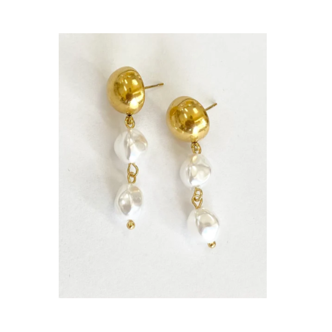 Coastal Pearl Drop Earrings