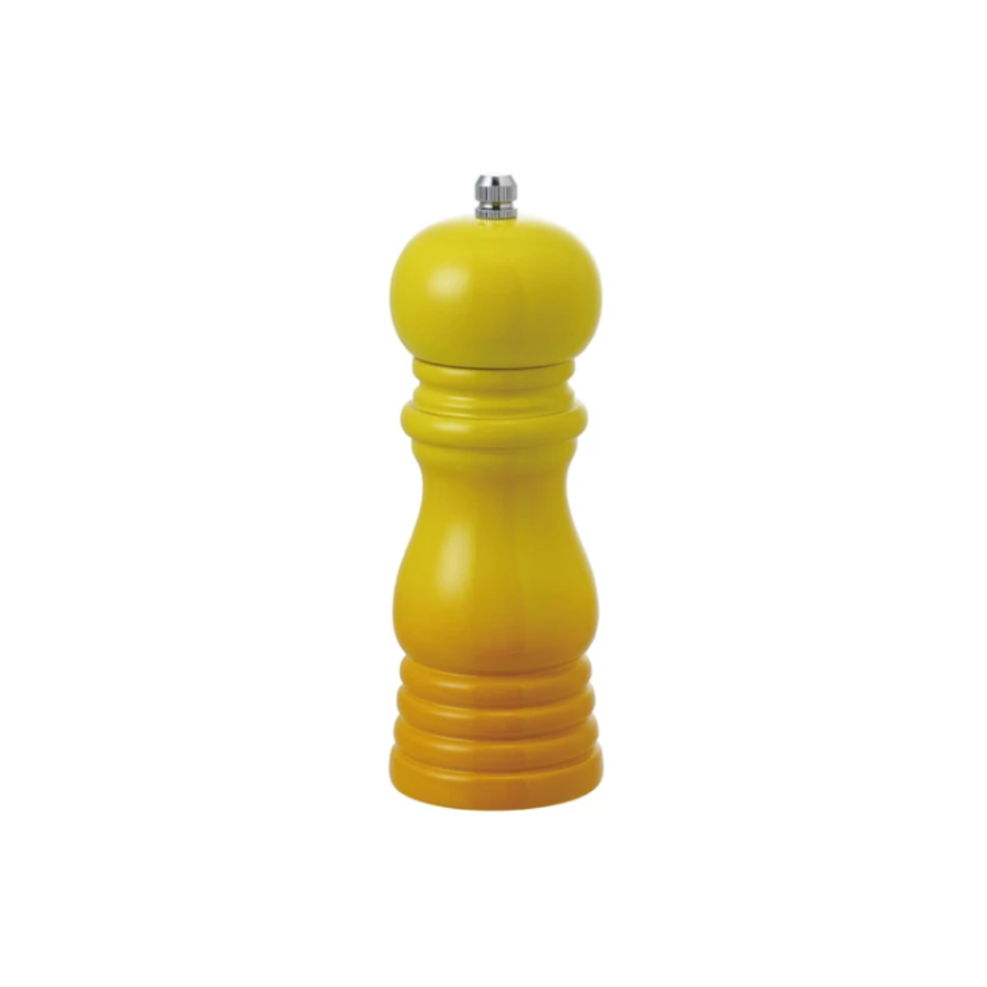 Enameled Rubberwood Salt/Pepper Mill, Yellow Ombre