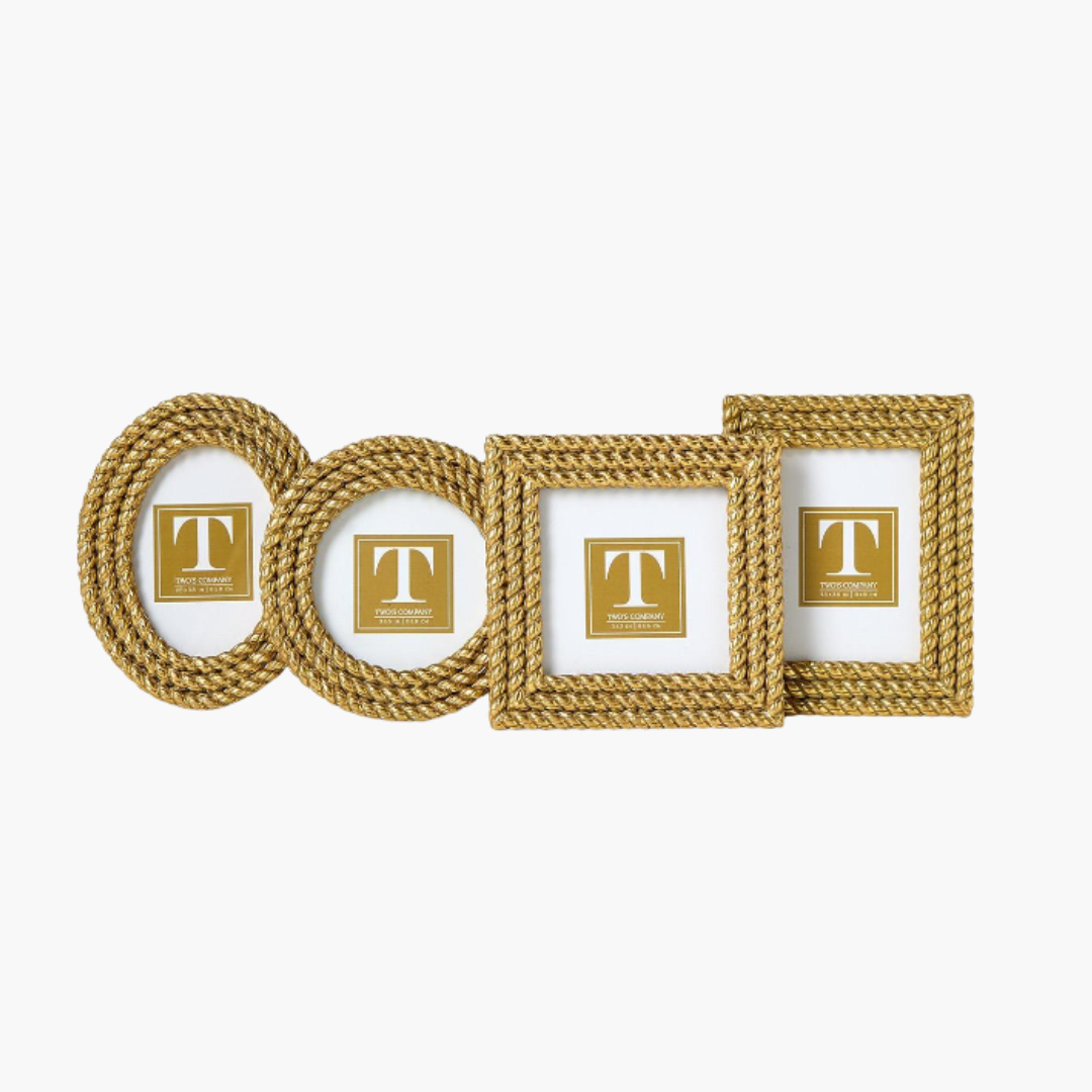 Gold Triple Rope Mini Photo Frame