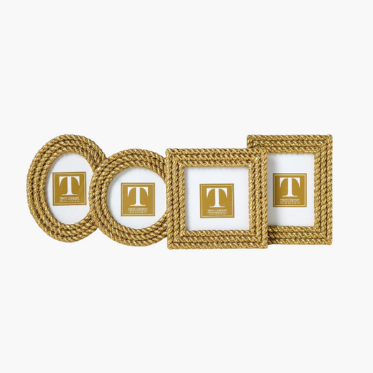 Gold Triple Rope Mini Photo Frame