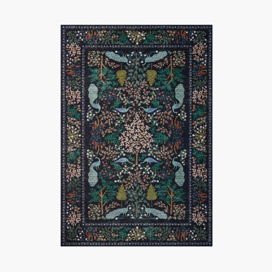 Canopy Peacock Forest Printed Rug