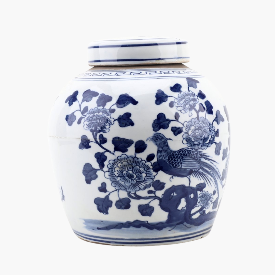 Floral & Bird Bulb Jar
