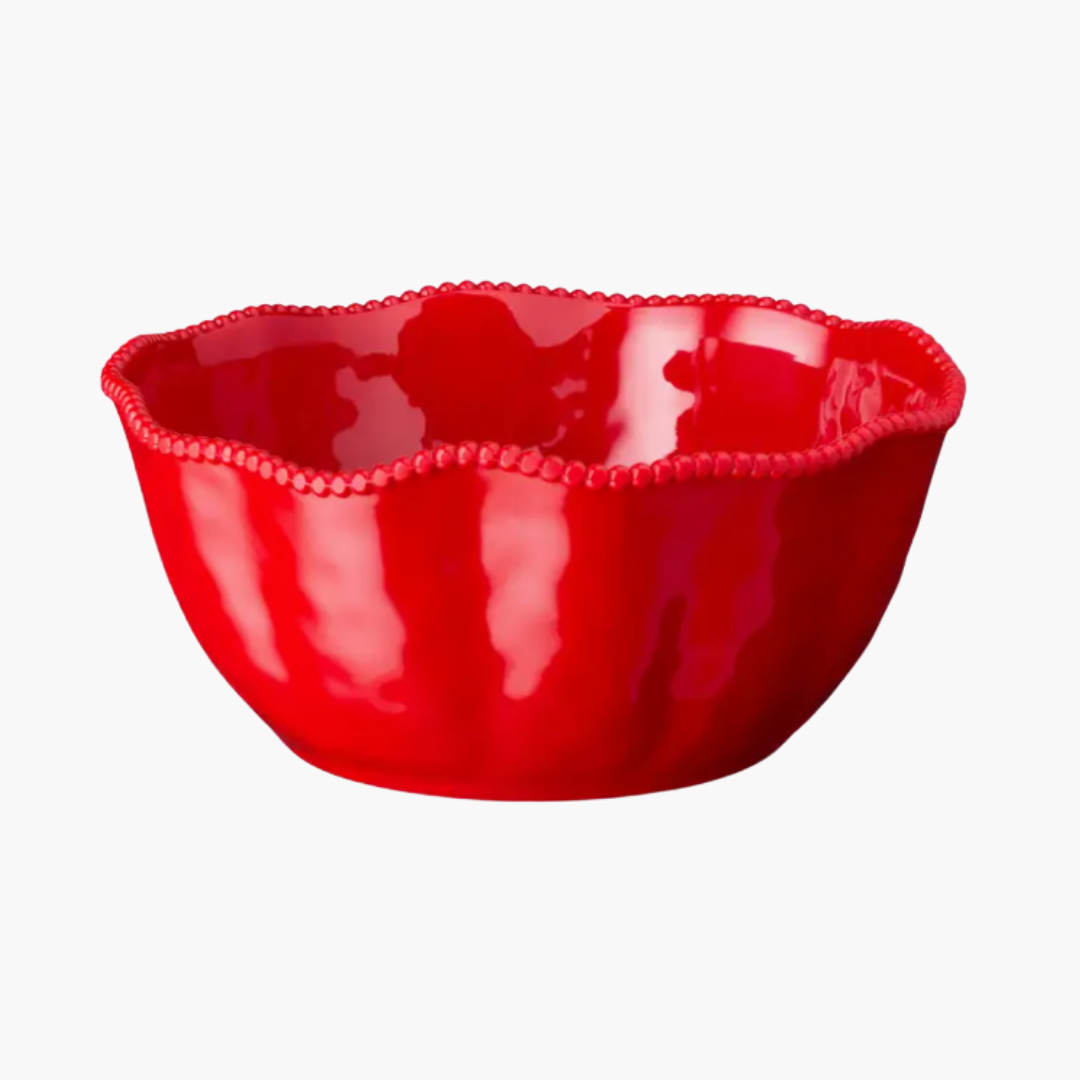 Perlette Red Melamine Deep Bowl 11in X 5in