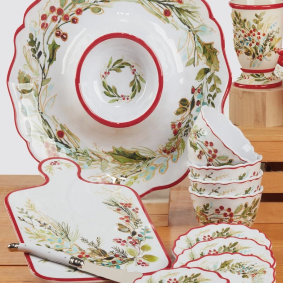 Christmas Gatherings Melamine 4in Dipping Bowls