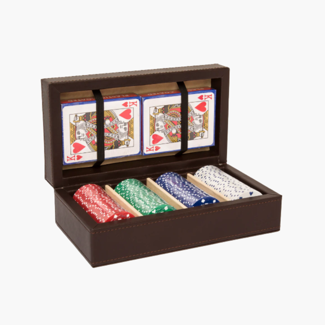 Chocolate Brown Poker Set