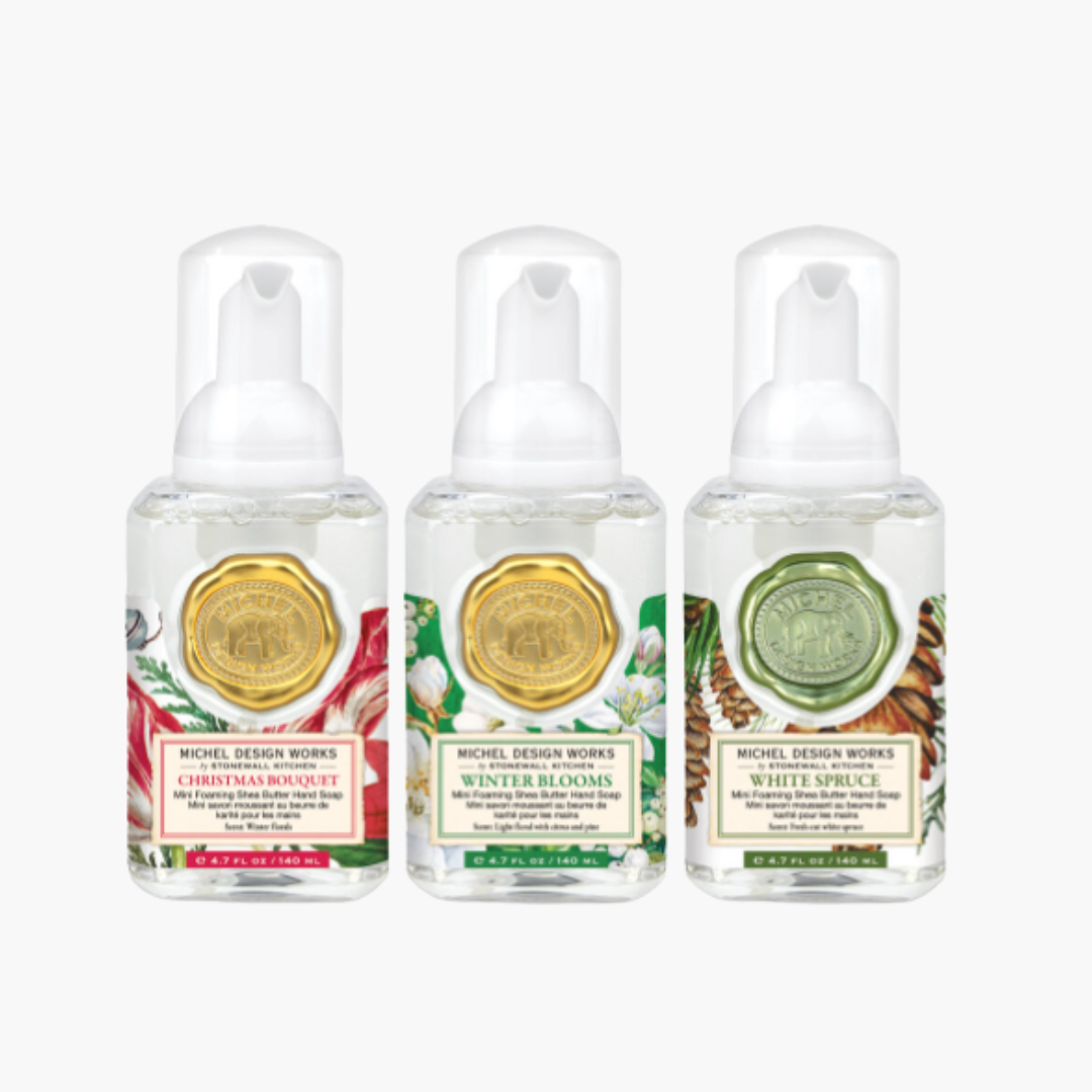 Happy Holidays Mini Foaming Soaps