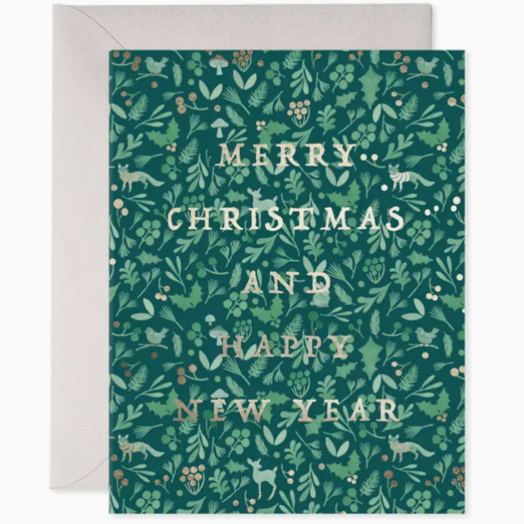 Winter Forest Christmas Greeting Card