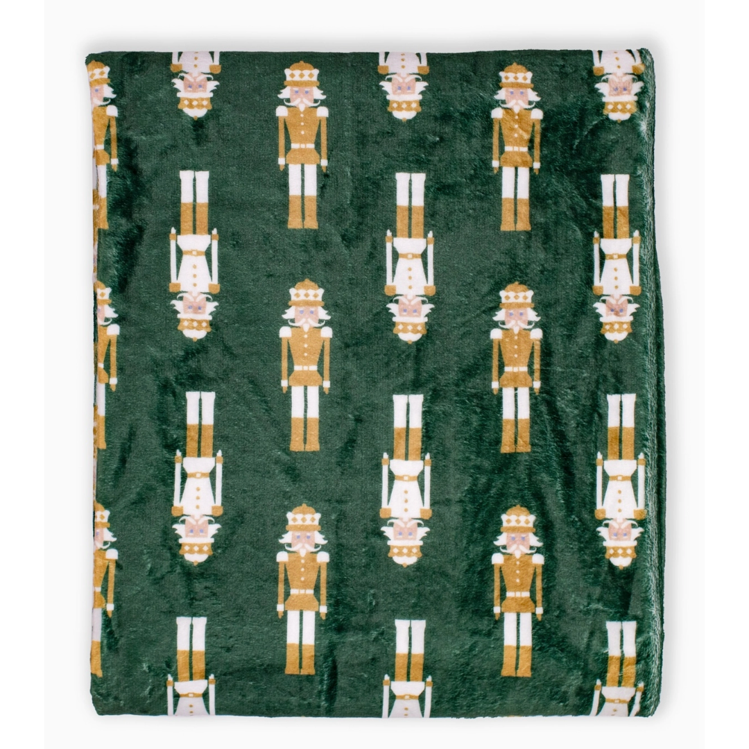 Alpine Nutcracker Throw Dark Green/Multi 50x60