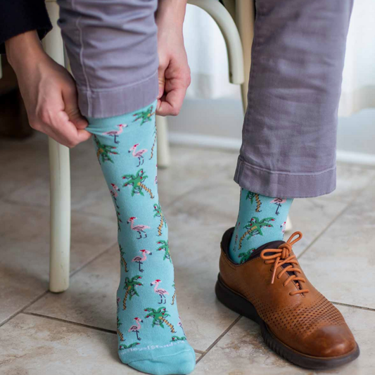 Men's Christmas Flamingo Socks