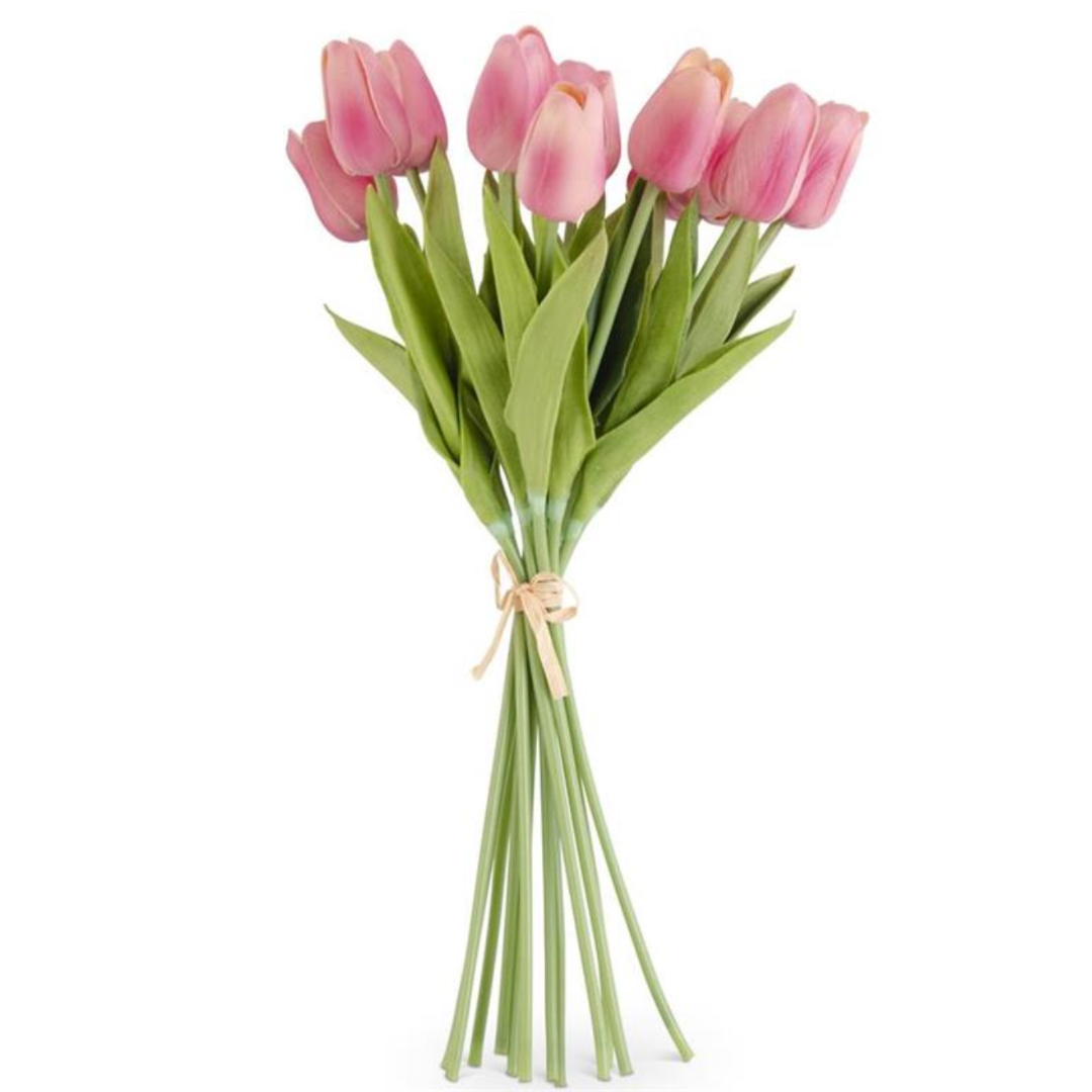 13 Inch Mauve Real Touch Mini Tulip Bundle