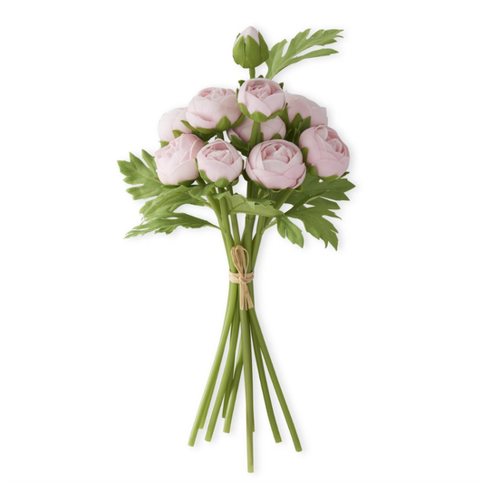 15 Inch Pink Real Touch Ranunculus Bundle