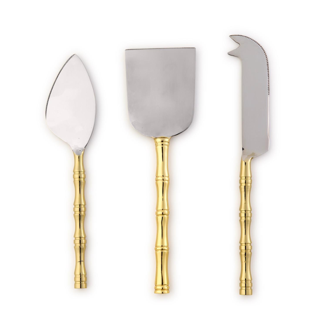Gold Bamboo Cheese Knives