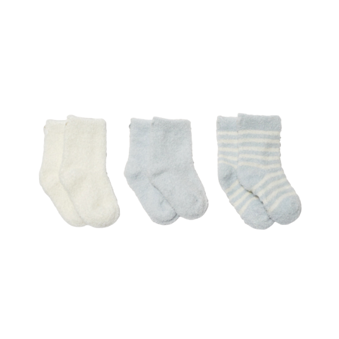 Barefoot Dreams CozyChic Lite Infant Socks - Blue Pearl