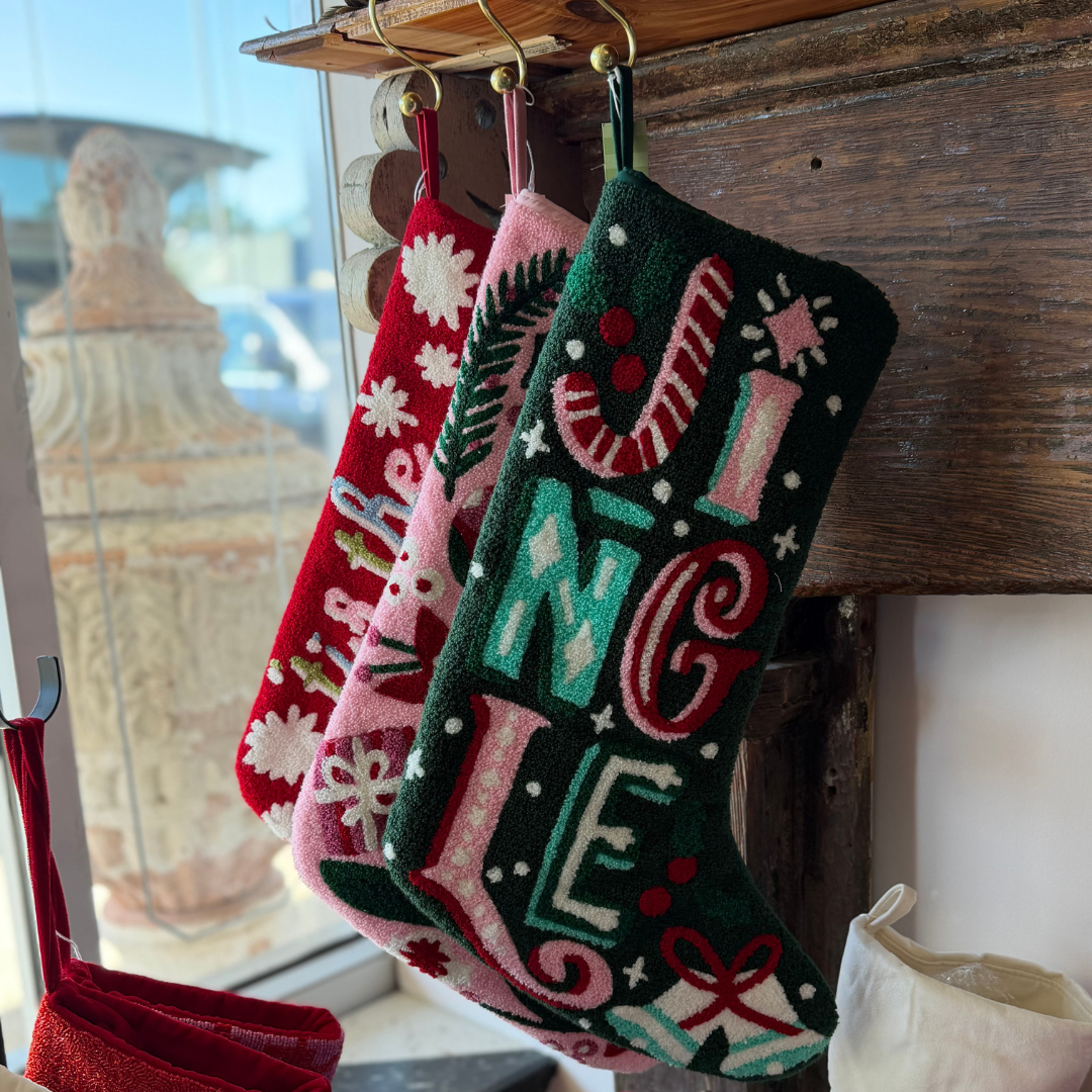Jingle Embroidered Stocking