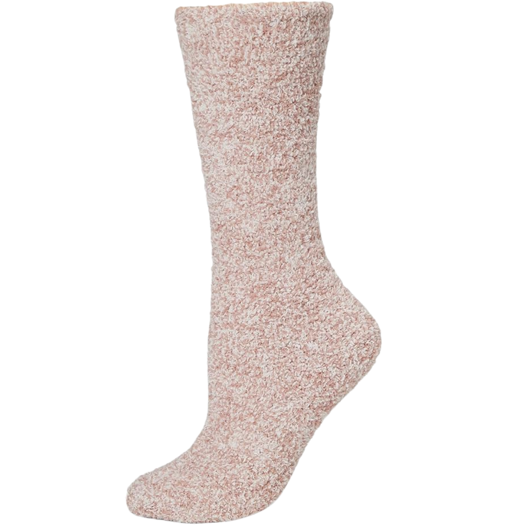 Barefoot Dreams CozyChic Heathered Socks - Heathered Teaberry