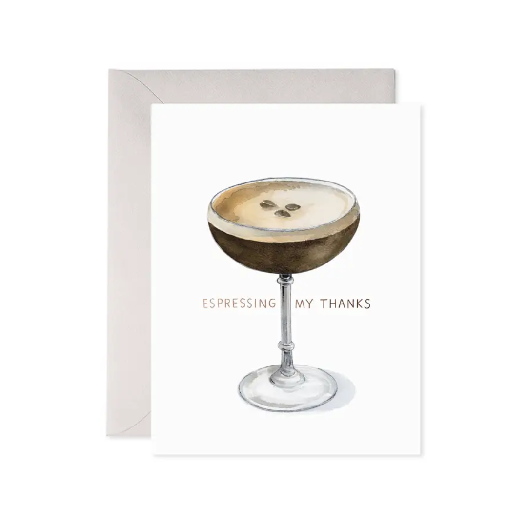 Espresso Thanks Greeting Card