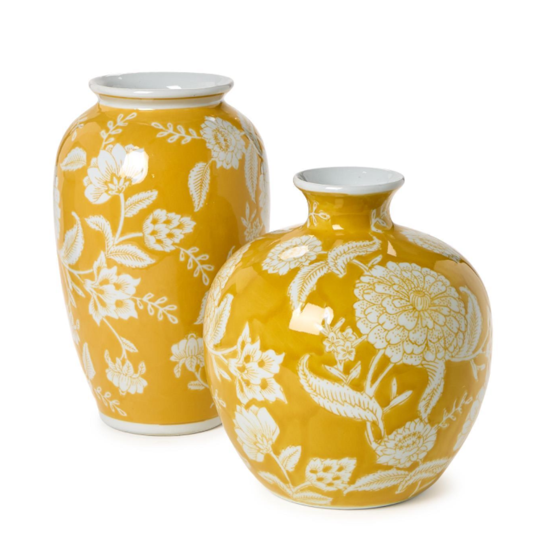 Yellow Floral Vase