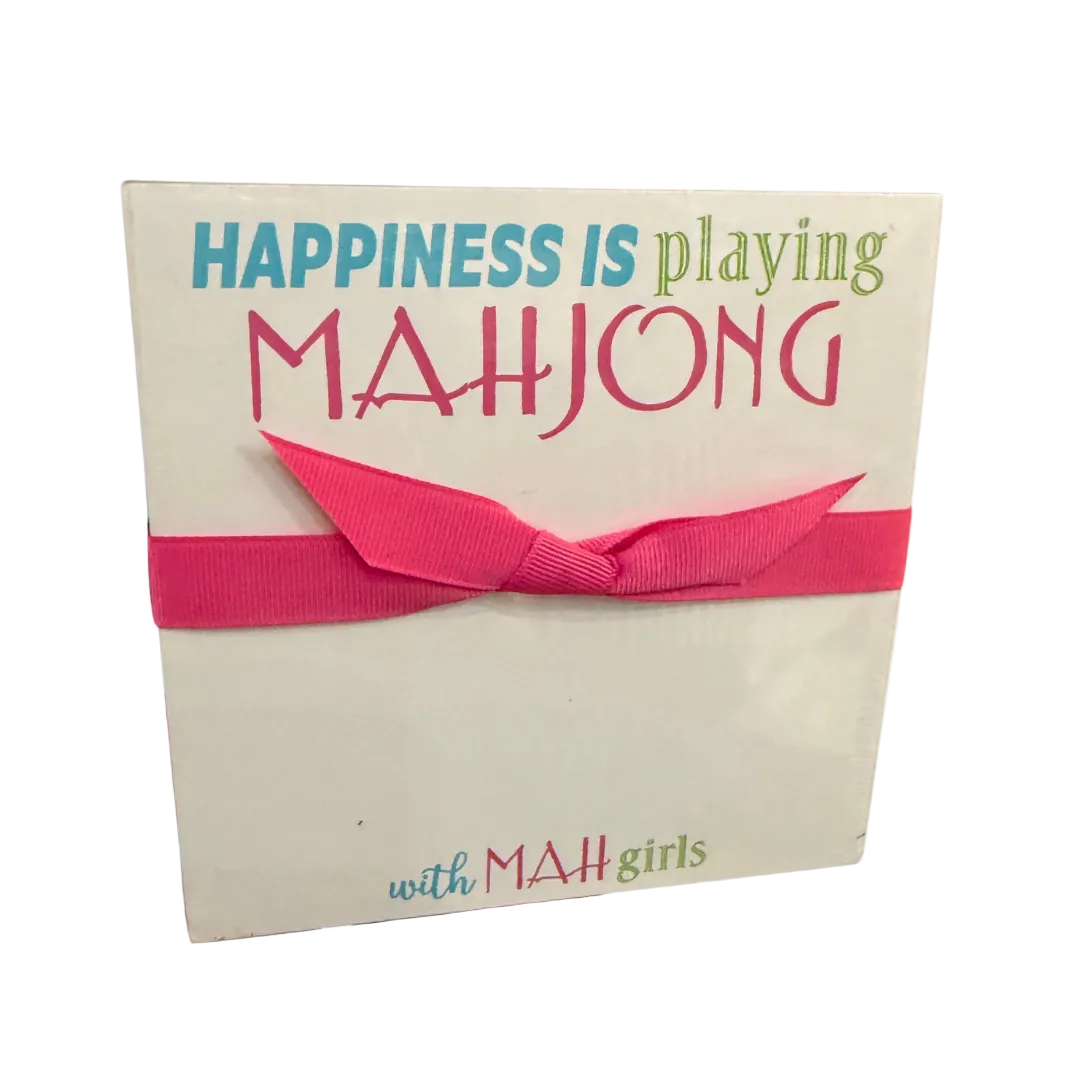 Happiness is Playing Mahjong with Mah Girls - Luxe Notepad