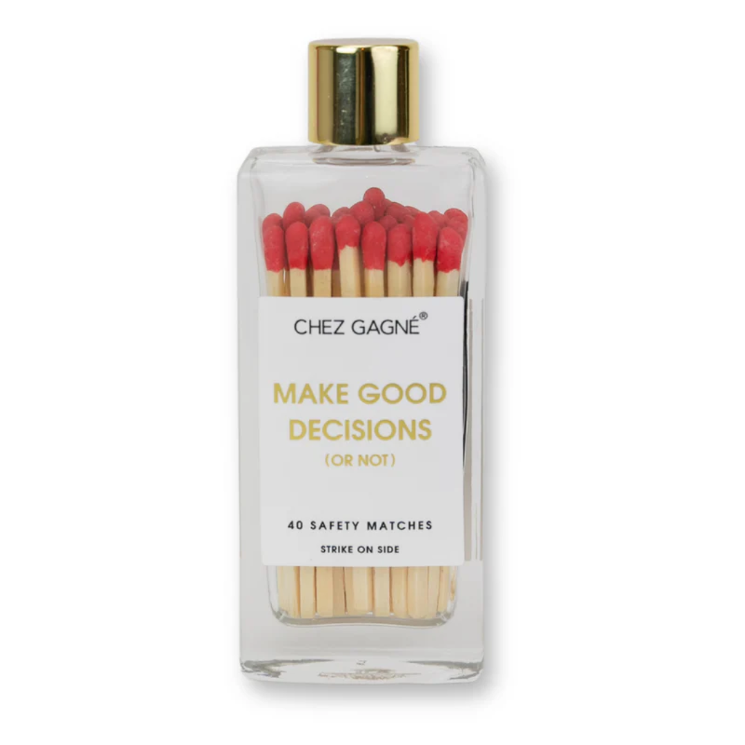 Make Good Decisions - Glass Bottle Safety Matches
