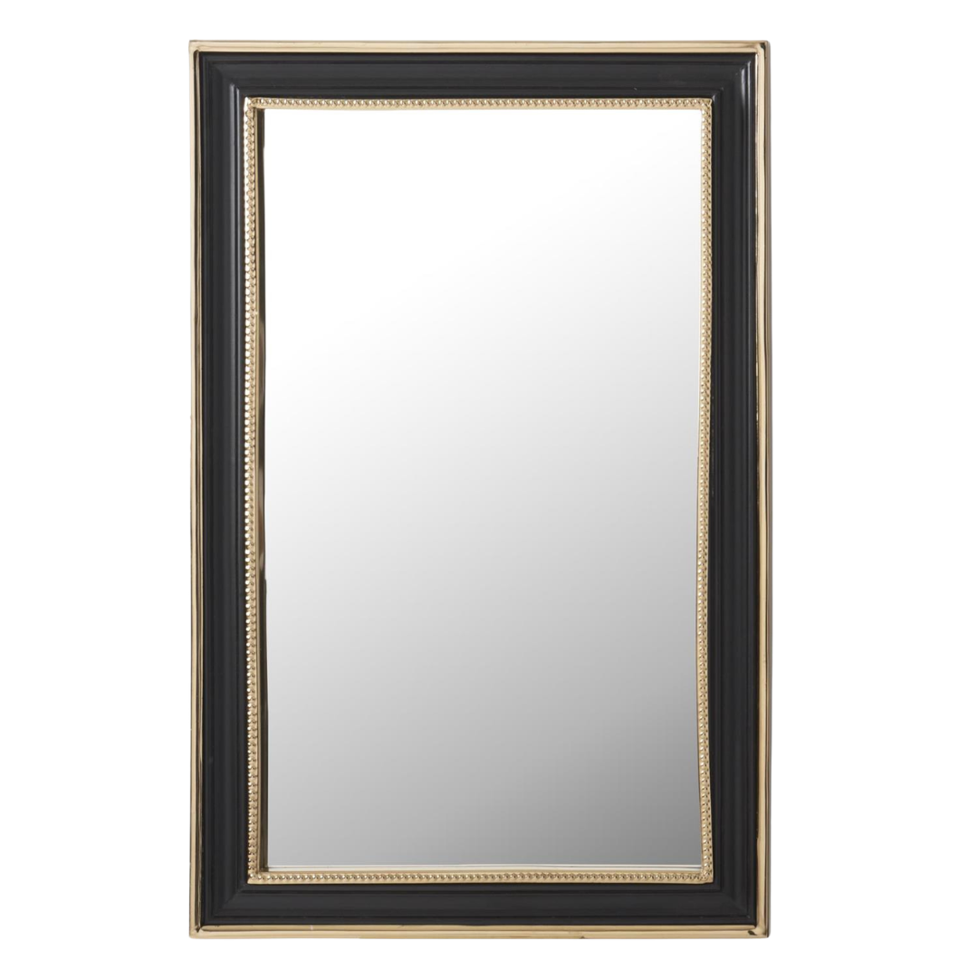 36.25 Inch Black & Gold Framed Rectangular Mirror