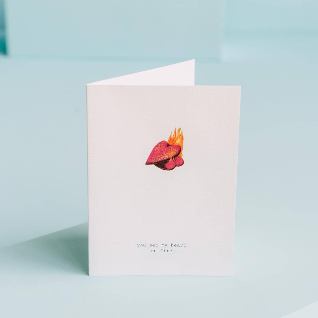 You Set My Heart on Fire Greeting Card