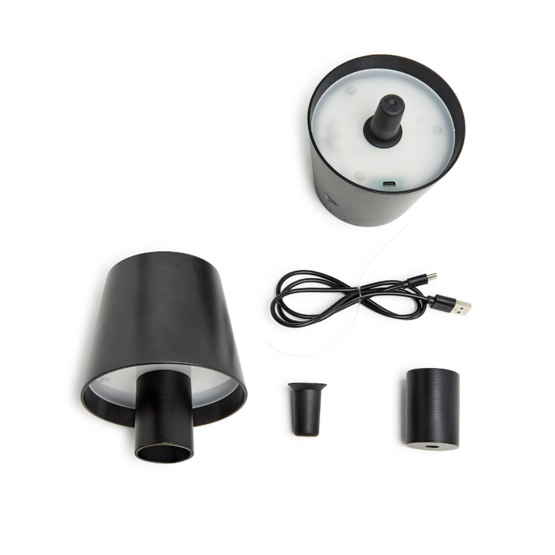 LED Touchable Black Lampshade with Bottle Stopper in Gift Box