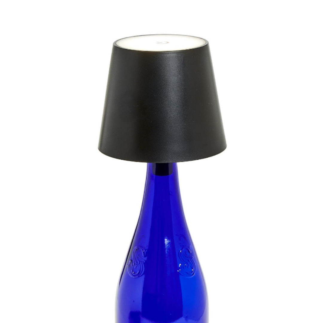 LED Touchable Black Lampshade with Bottle Stopper in Gift Box