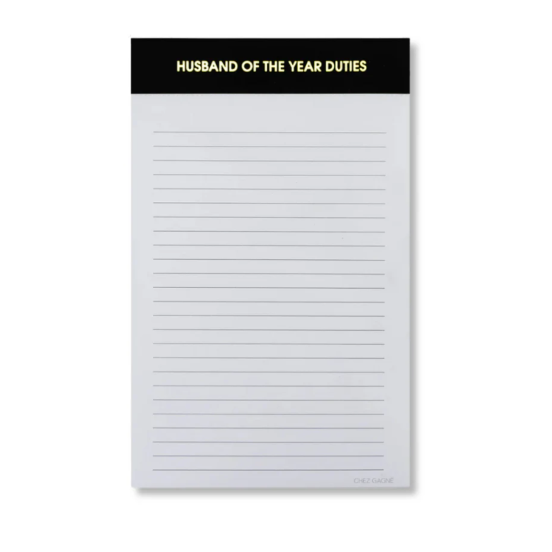 Husband of the Year - Lined Notepad