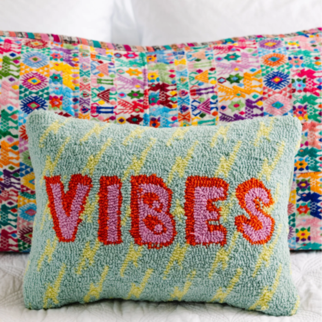 Vibes Needlepoint Pillow