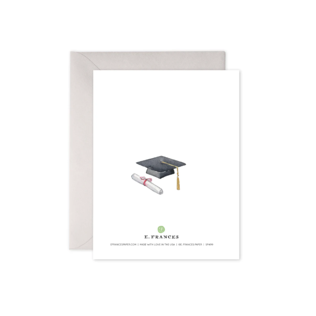 Grad Book Stack Greeting Card