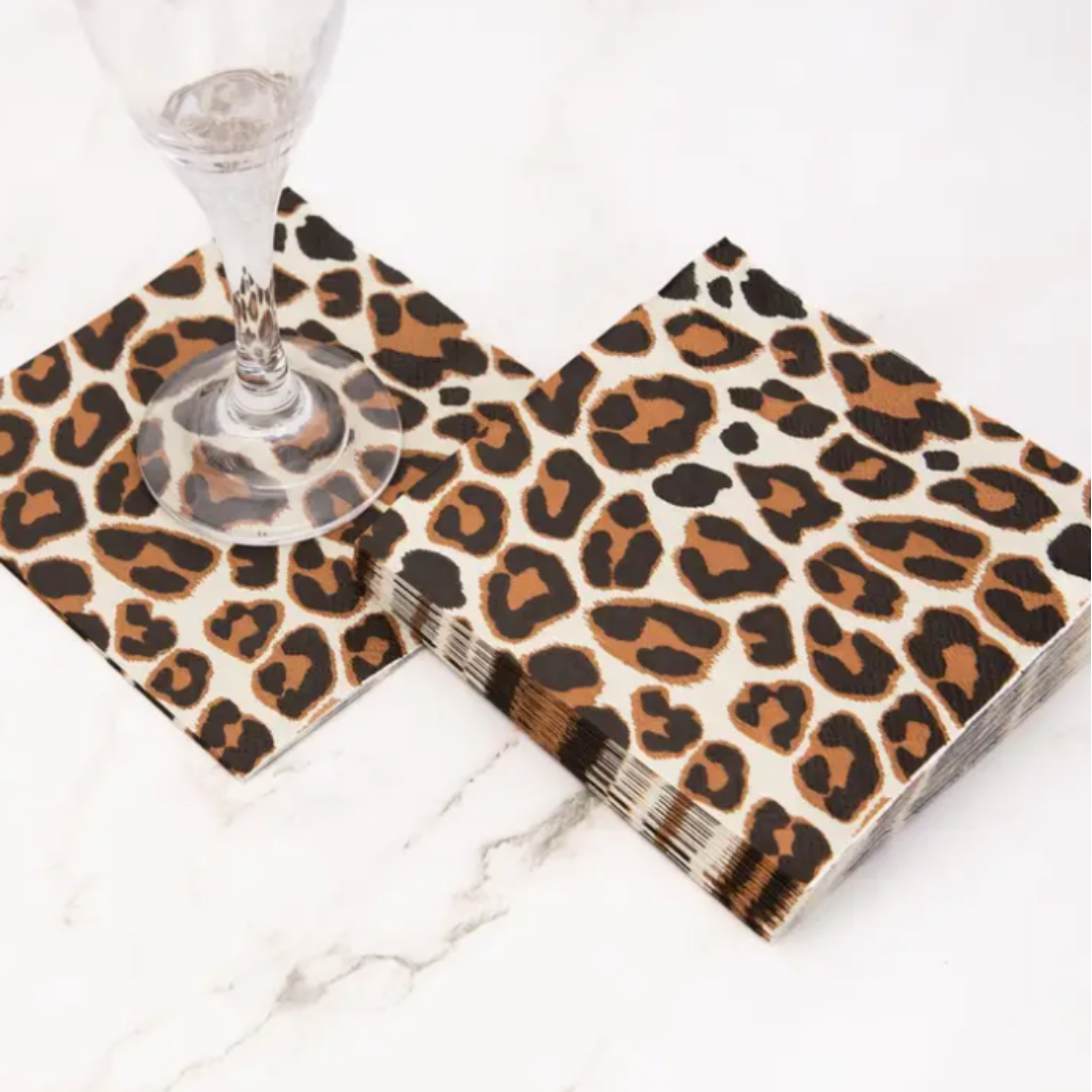 Leopard Cocktail Napkins