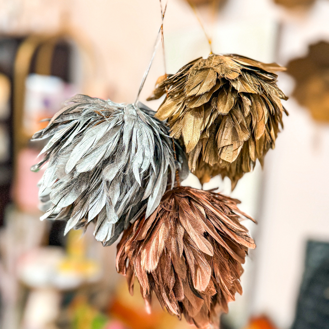 Feather Ball Ornament