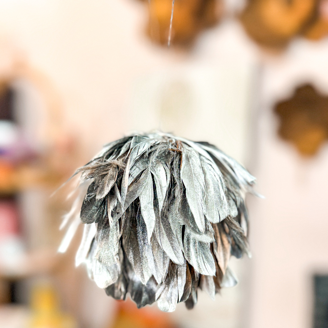 Feather Ball Ornament