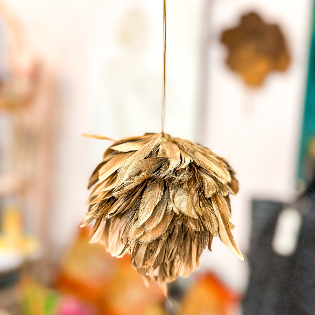 Feather Ball Ornament