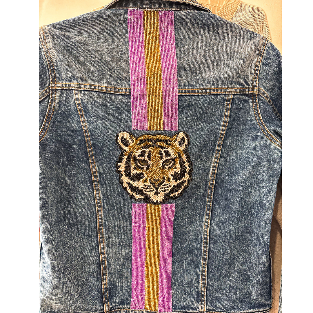 Tiger Sequin Denim Jacket