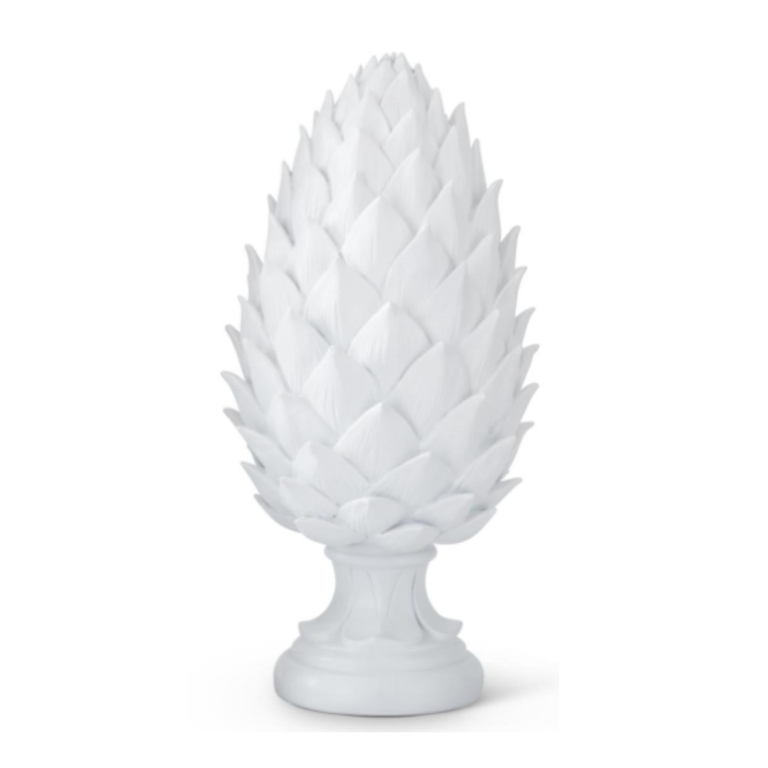 White Resin Artichoke Finials