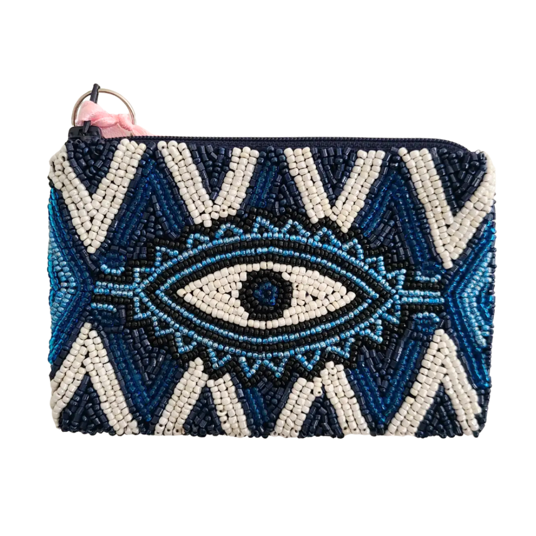 Evil Eye Sequin Coin Pouch