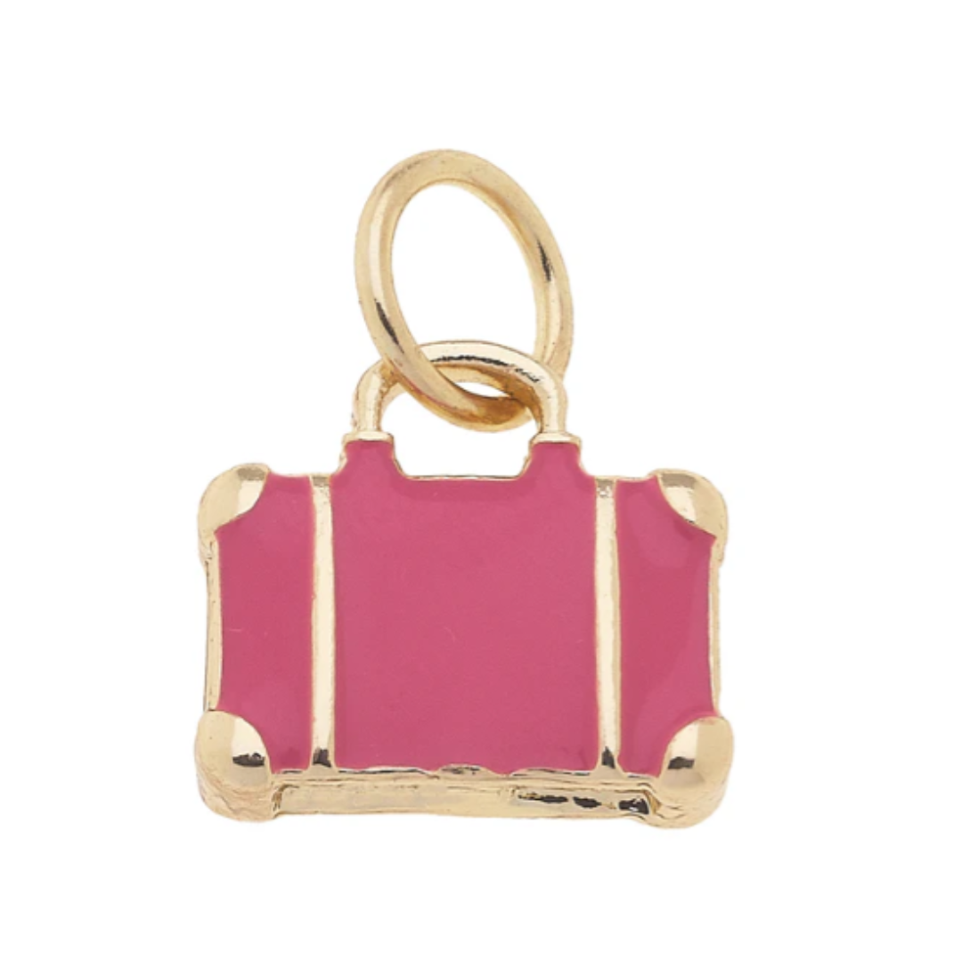 Suitcase Charm in Fuchsia